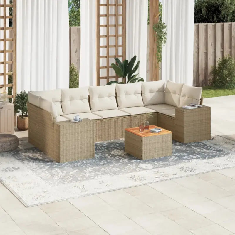 Lounge Tuinset in Beige met Waterdichte Tas en Gepoedercoat Staal - Tuinsets