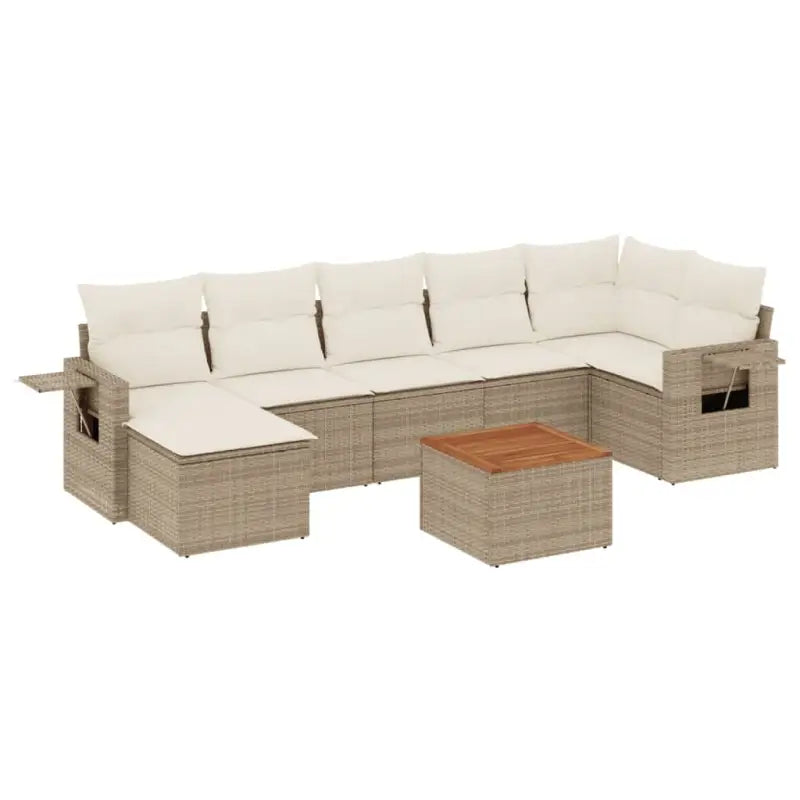Lounge Tuinset in Beige met Waterdichte Tas en Gepoedercoat Staal - Tuinsets