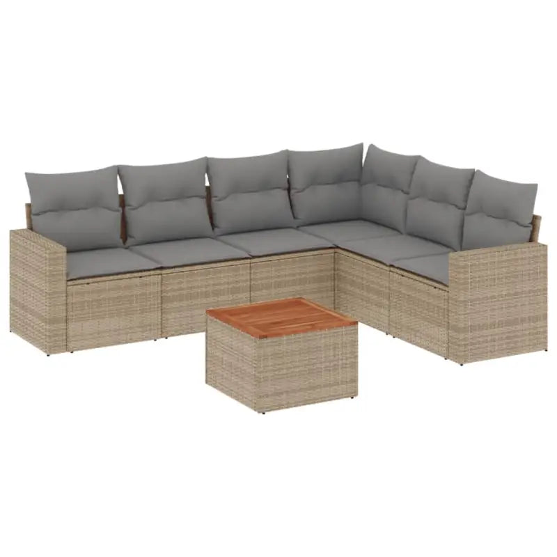 Lounge tuinset in gemengd beige met waterdichte tas voor buitengebruik - Tuinsets