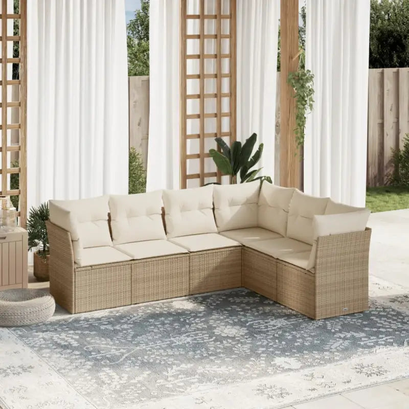 Lounge Tuinset in Grijs Materiaal met Waterdichte Tas en Gepoedercoat Staal - beige en crèmekleurig / Zonder tafel