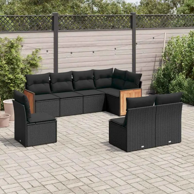 Lounge tuinset in grijs materiaal met waterdichte zak en gepoedercoat staal - Zwart / Zonder tafel - Tuinsets