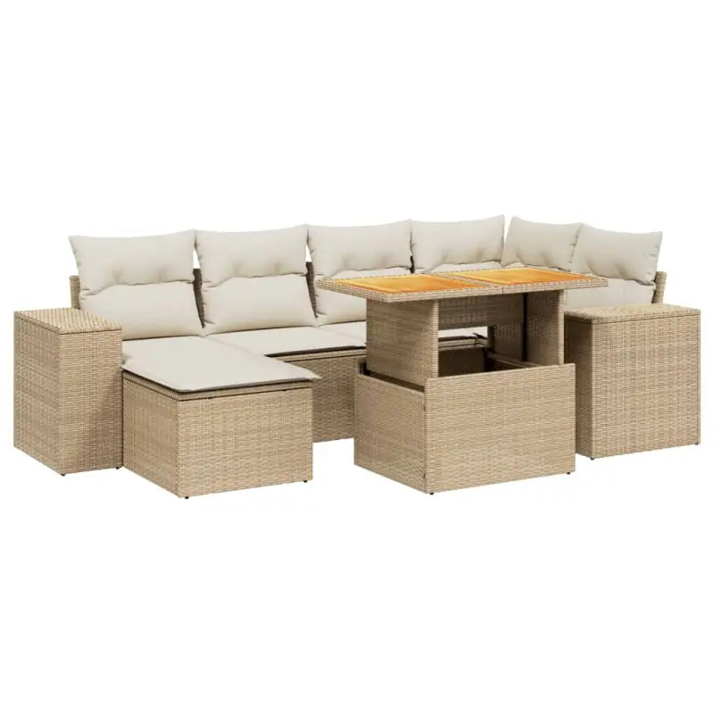Lounge tuinset met beige materiaal en gepoedercoat staal afmetingen - Tuinsets