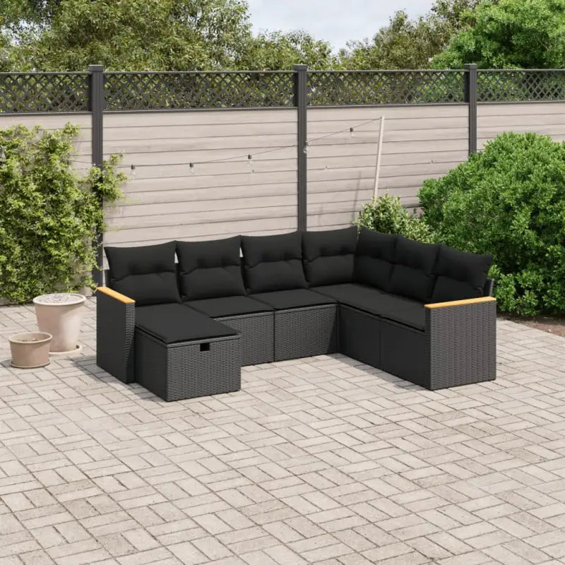 Lounge Tuinset met Beige Materiaal en Gepoedercoat Staal Afmetingen - Zwart / Zonder tafel - Tuinsets