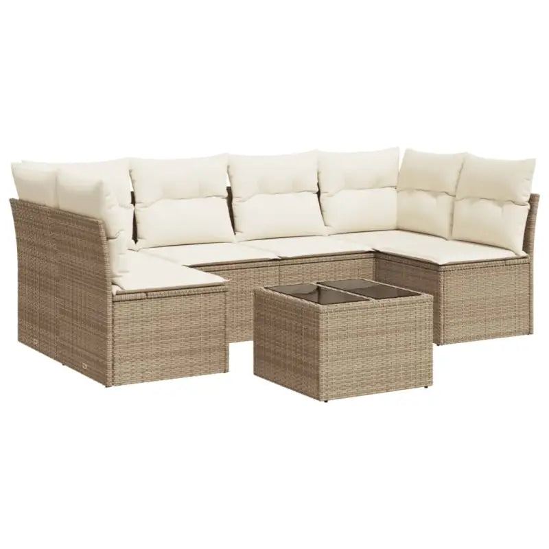 Lounge tuinset met beige materiaal en gepoedercoat staal afmetingen - Tuinsets