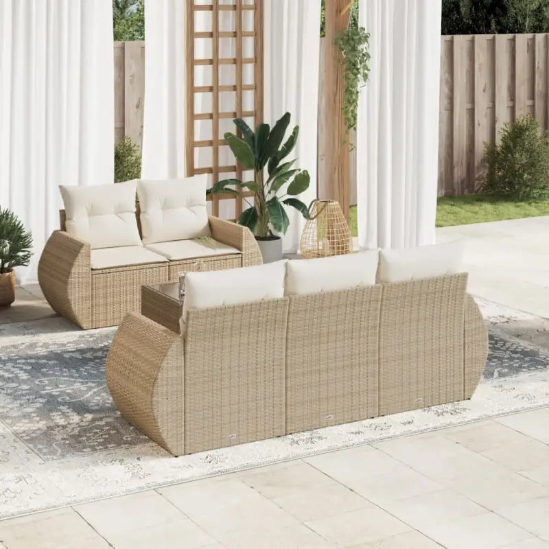 Lounge Tuinset met beige materiaal en gepoedercoat staal afmetingen - Tuinsets
