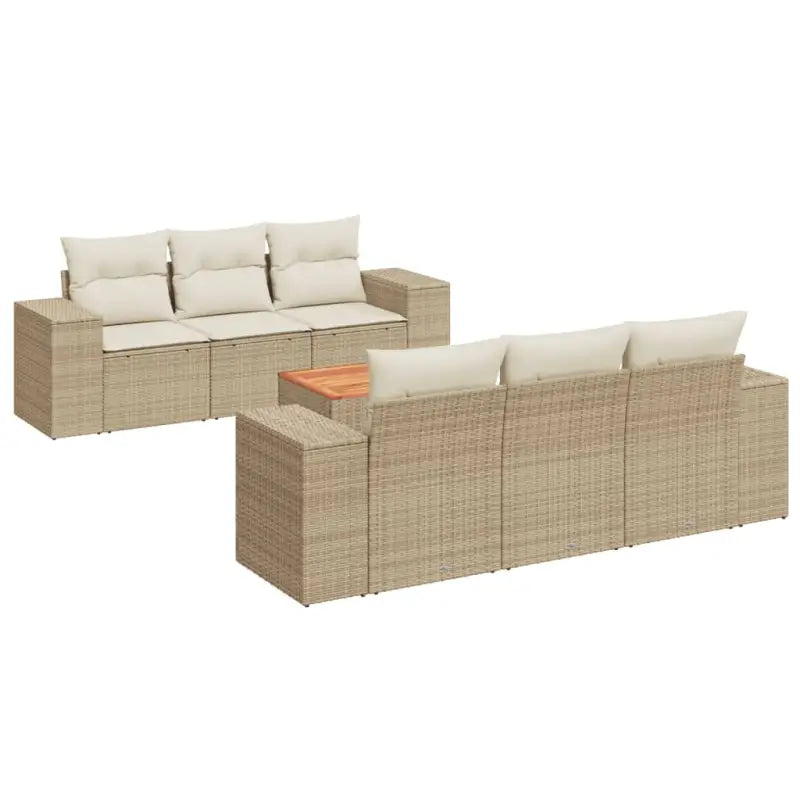 Lounge tuinset met beige materiaal en gepoedercoat staal afmetingen - Tuinsets