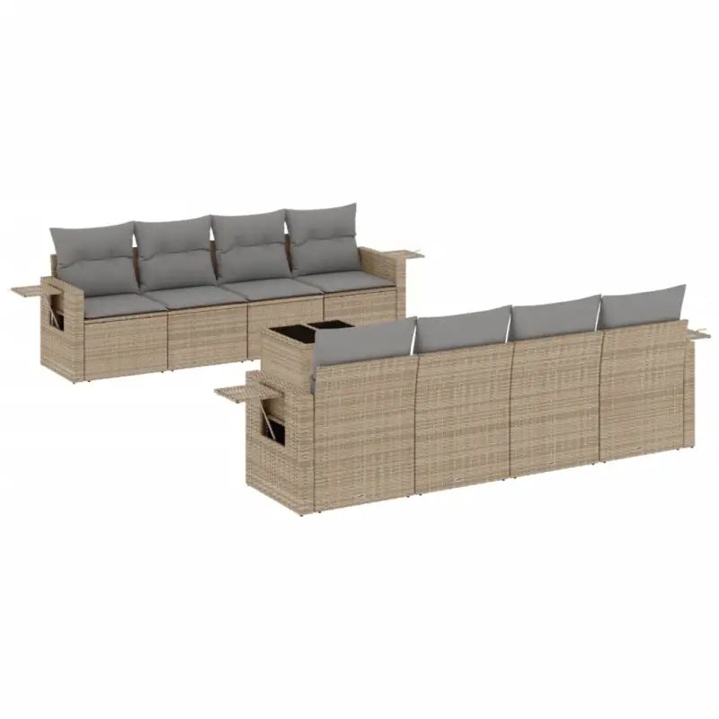 Lounge Tuinset met beige materiaal en gepoedercoat staal afmetingen - Tuinsets