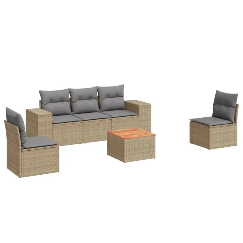 Lounge tuinset met beige materiaal en gepoedercoat staal - Tuinsets