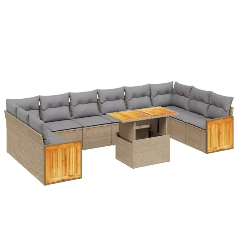 Lounge Tuinset met beige materiaal en gepoedercoat staal - Tuinsets