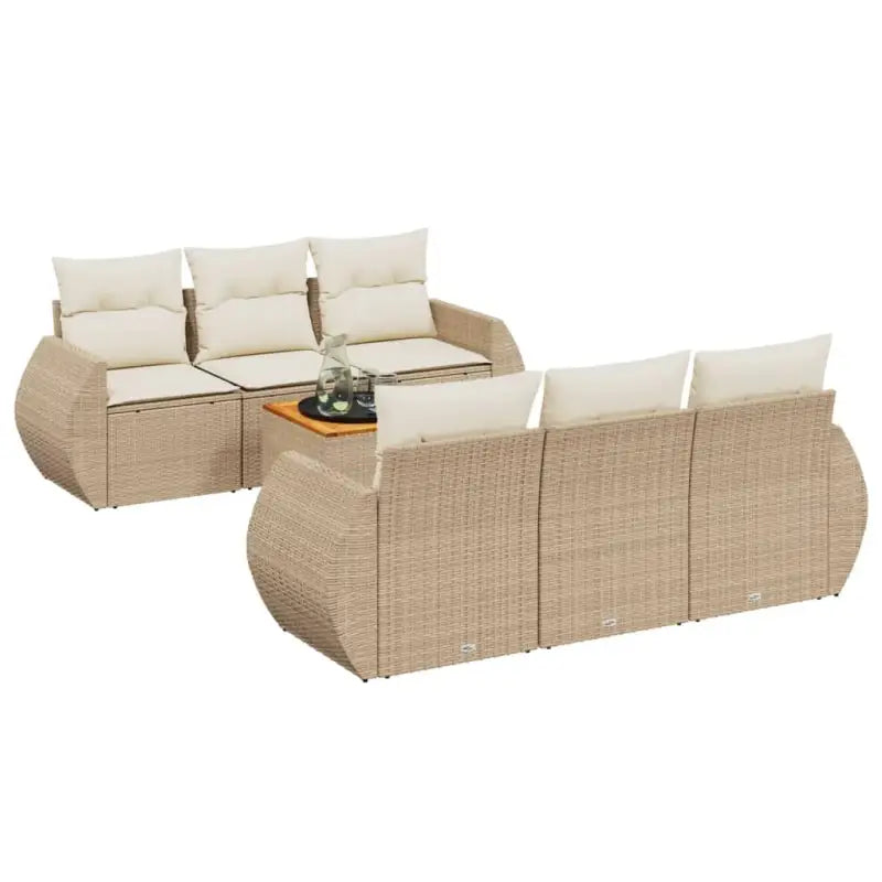 Lounge tuinset met beige materiaal en gepoedercoated staal afmetingen - Tuinsets