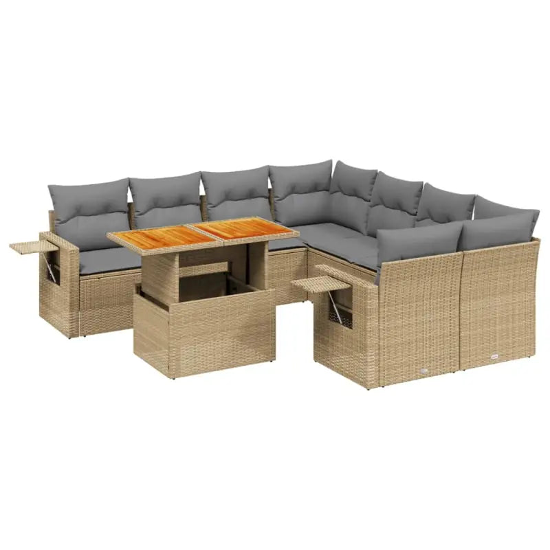 Lounge tuinset met beige materiaal en gepoedercoated staal afmetingen - Tuinsets
