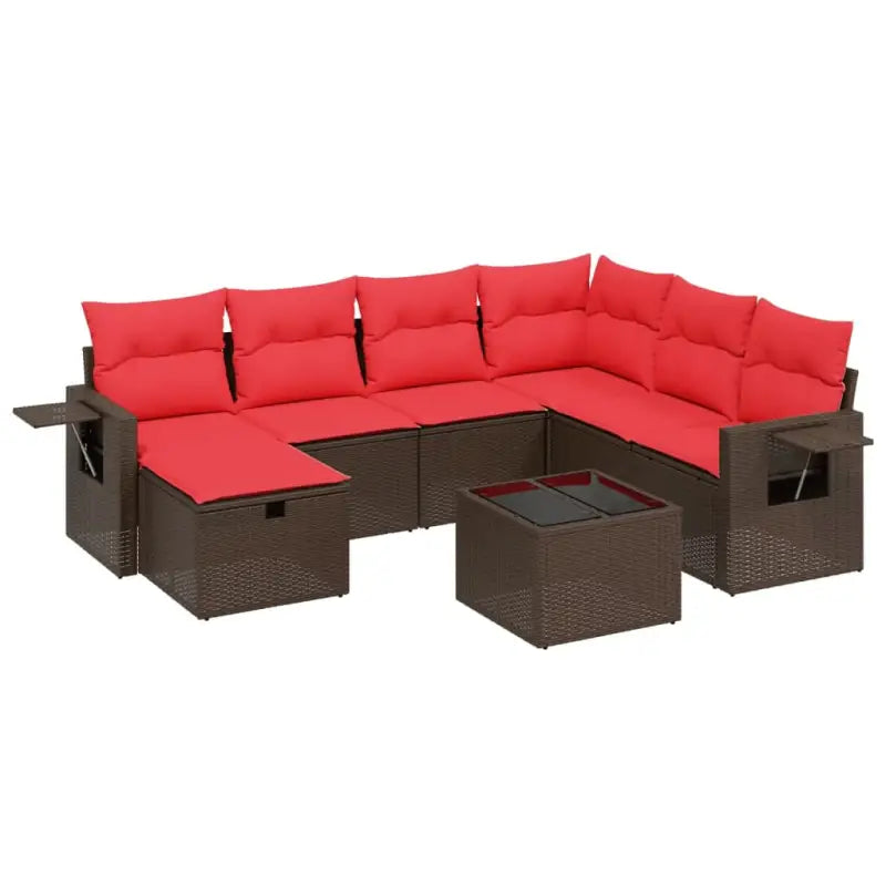 Lounge tuinset met bruin materiaal en gepoedercoat staal afmetingen - Tuinsets