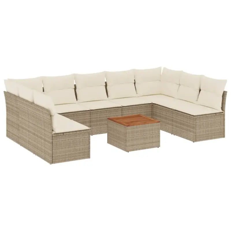 Lounge Tuinset met Poly Rattan en Gepoedercoat Staal Afmetingen - Tuinsets