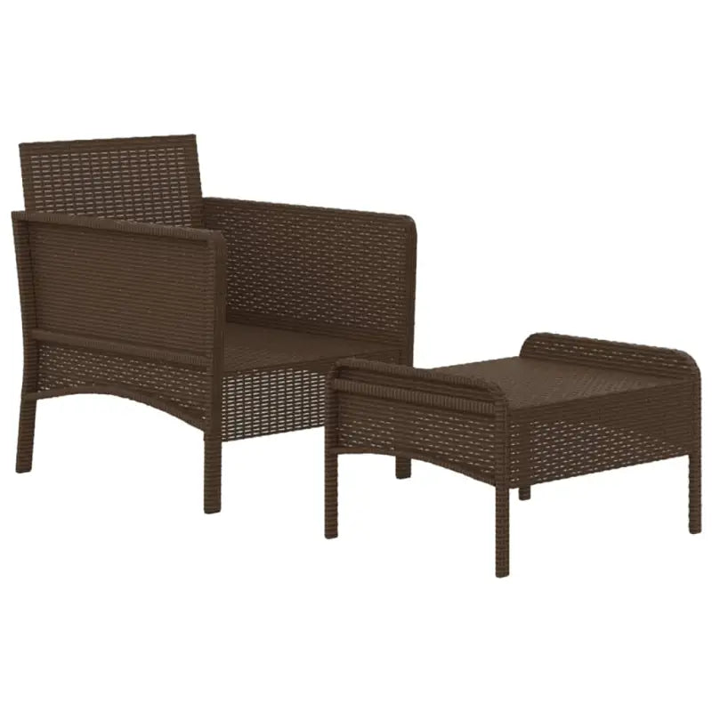 Lounge Tuinset met Poly Rattan en metalen frame voor comfortabele zit - Tuinsets