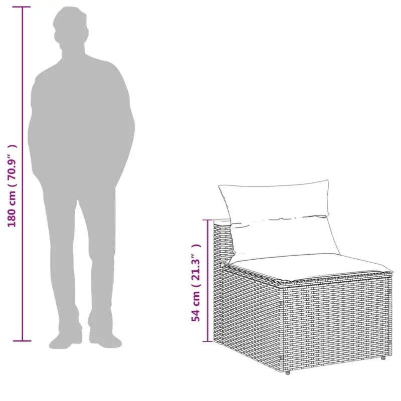 Lounge Tuinset met wasbare hoes en gepoedercoat staal in bruin materiaal - Tuinsets