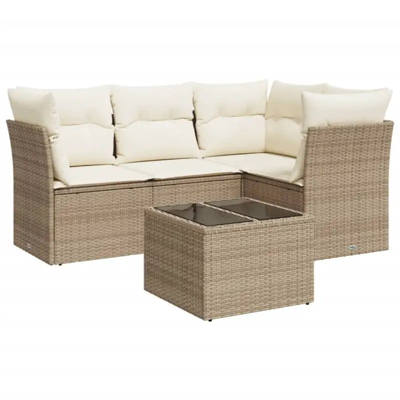 Lounge tuinset met waterdichte tas en beige materiaal van gepoedercoat staal - Tuinsets
