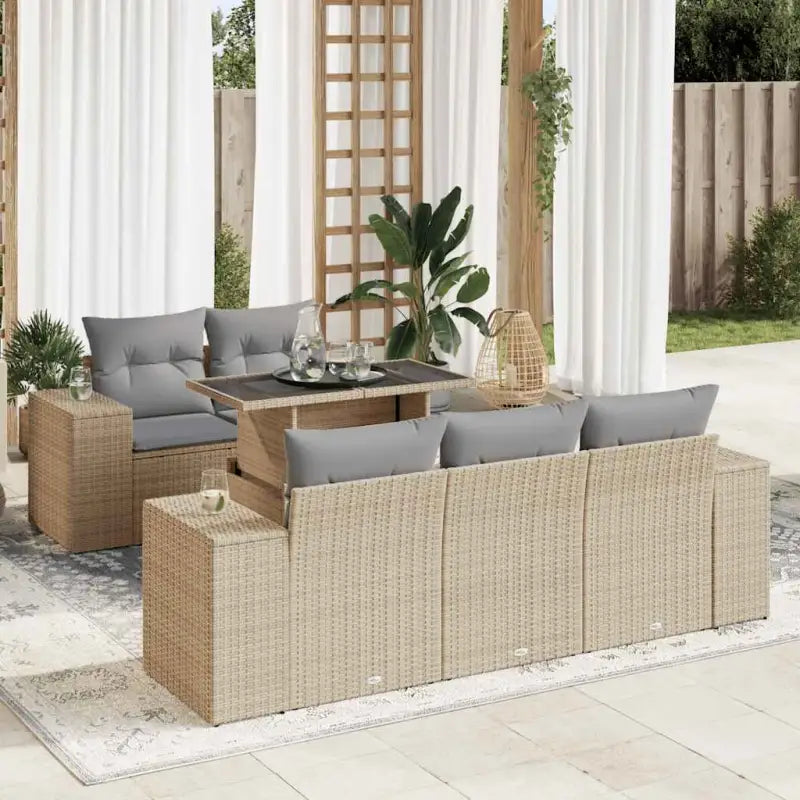 Lounge Tuinset met Waterdichte Tas in Beige en Gepoedercoat Staal - Tuinsets