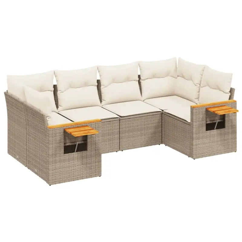 Lounge Tuinset met Waterdichte Tas in Beige Materiaal en Gepoedercoat Staal - Tuinsets