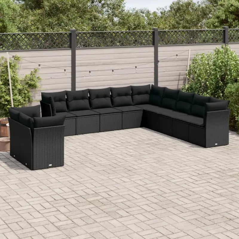Lounge tuinset met waterdichte tas in zwart materiaal en gepoedercoat staal - Zwart / Zonder tafel - Tuinsets
