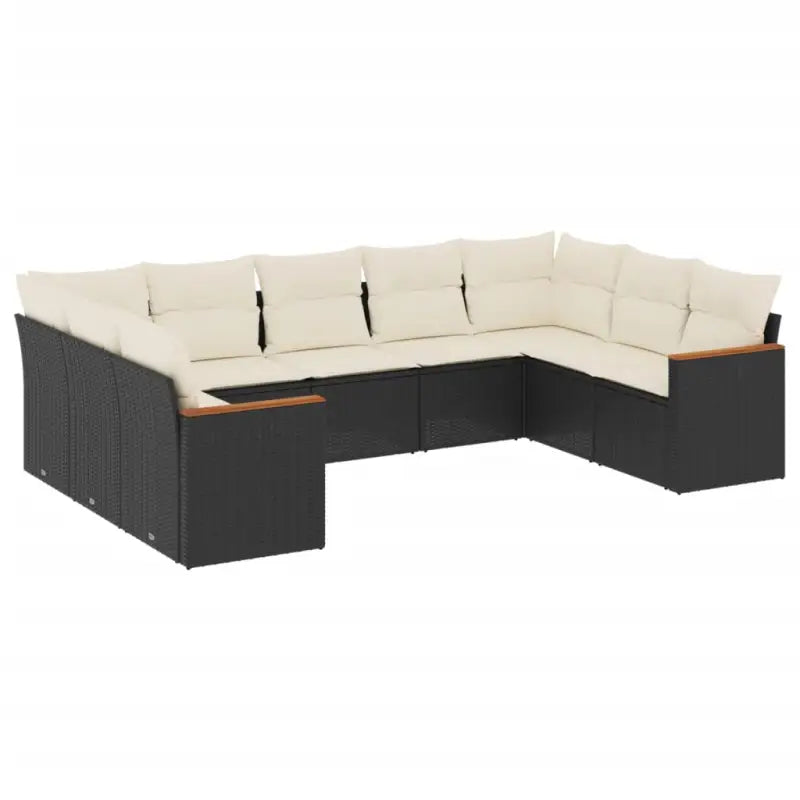 Lounge Tuinset met zwart materiaal en gepoedercoat staal afmetingen - Tuinsets