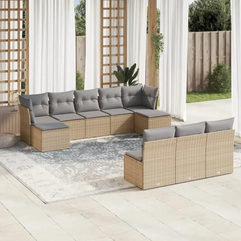 Lounge tuinset met zwart materiaal en waterdichte tas van gepoedercoat staal - Beige en grijs / Zonder tafel - Tuinsets