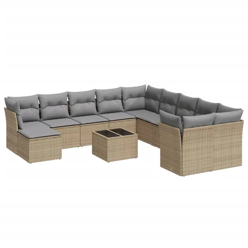 Lounge tuinset van beige materiaal en gepoedercoat staal met waterdichte tas - Tuinsets