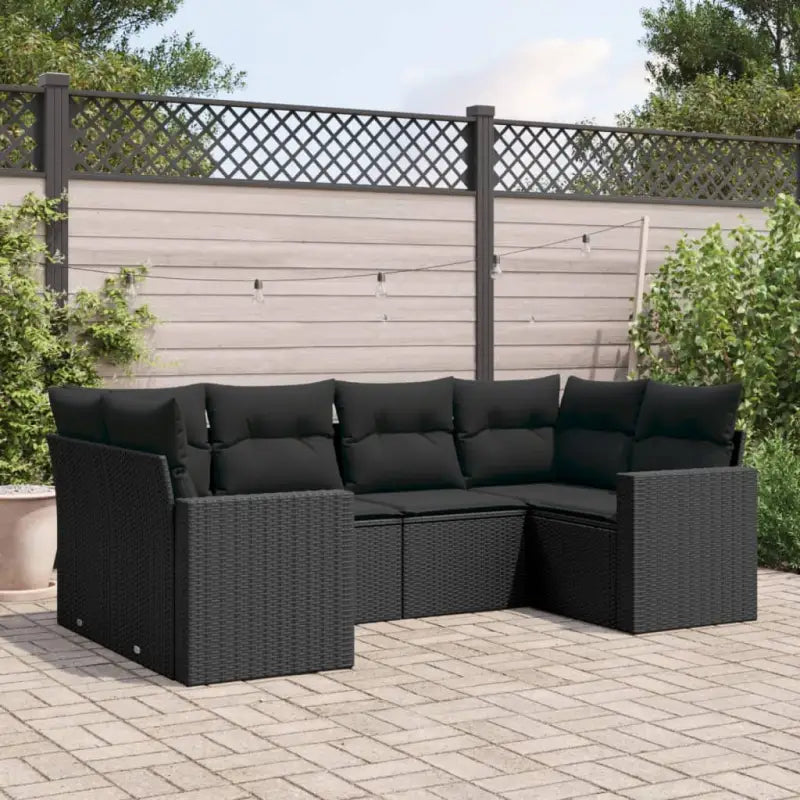 Lounge Tuinset van beige materiaal en gepoedercoat staal afmetingen - Zwart - Tuinsets