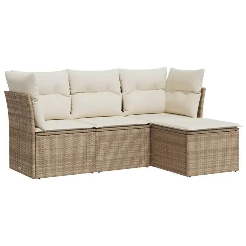 Lounge tuinset van beige materiaal en gepoedercoat staal afmetingen - Tuinsets