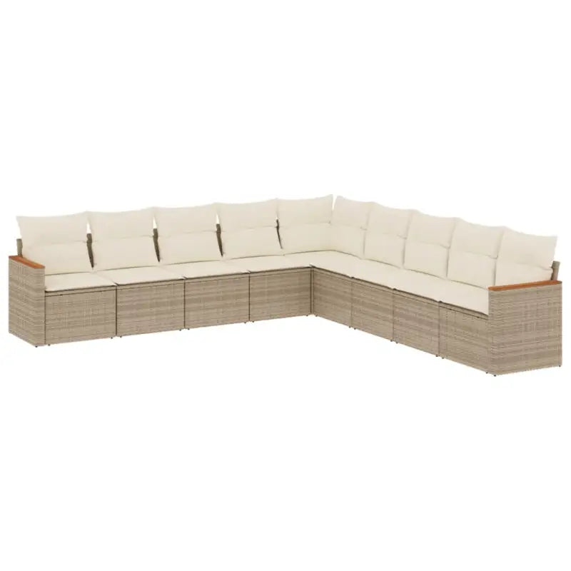 Lounge tuinset van beige materiaal en gepoedercoat staal voor buiten - Tuinsets