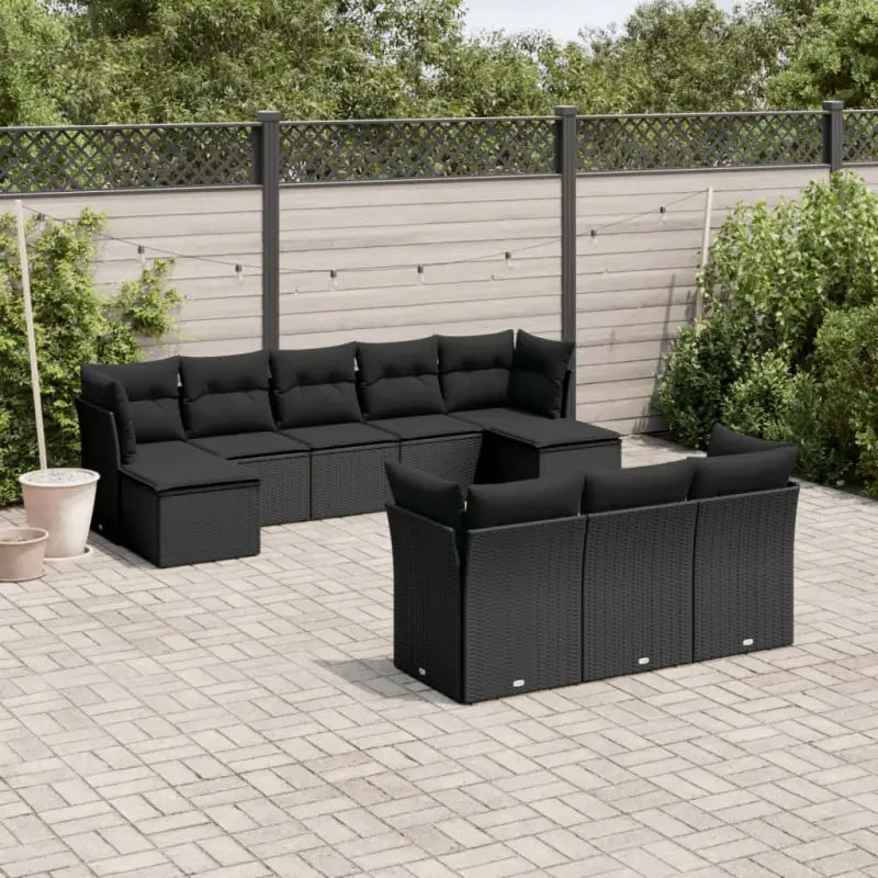 Lounge Tuinset van beige materiaal met gepoedercoat staal afmetingen - Zwart / Zonder tafel - Tuinsets