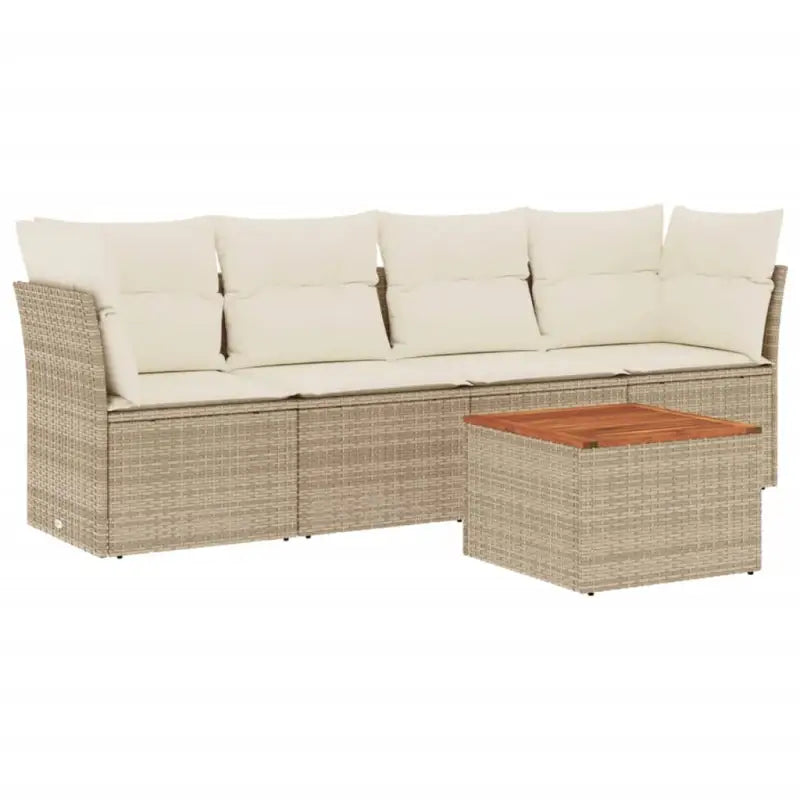 Lounge Tuinset van beige materiaal met waterdichte tas en gepoedercoat staal - Tuinsets
