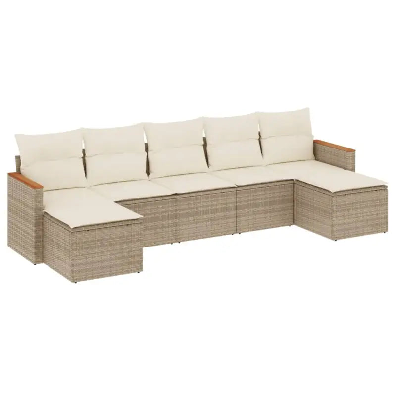 Lounge tuinset van gepoedercoat staal met beige materiaal voor buitengebruik - Tuinsets