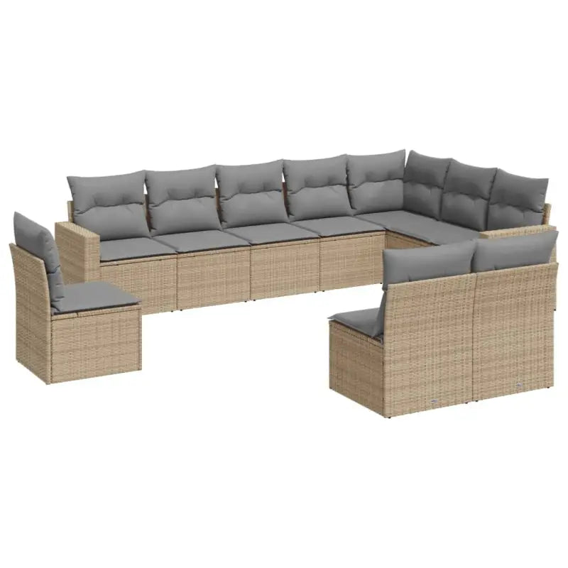 Lounge tuinset van gepoedercoat staal met beige materiaal en afmetingen - Tuinsets
