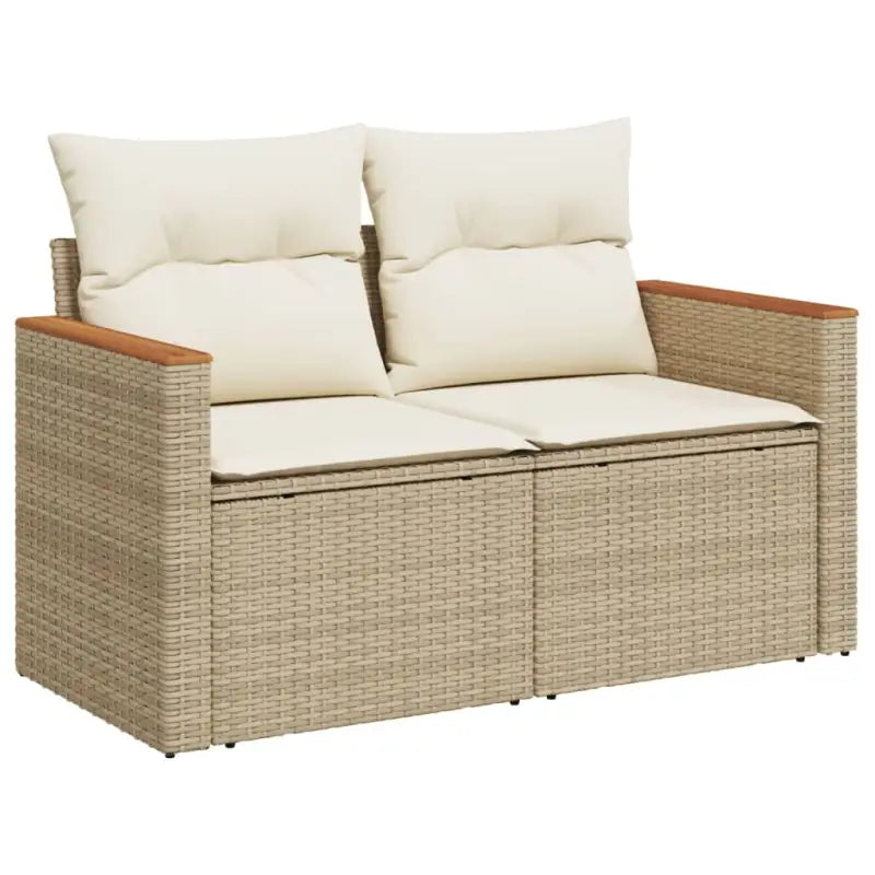 Lounge tuinset van gepoedercoat staal met beige materiaal en optimale afmetingen - Tuinsets