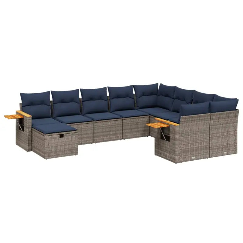 Lounge tuinset van grijs materiaal met gepoedercoat staal en waterdichte tas - Grijs - Tuinsets