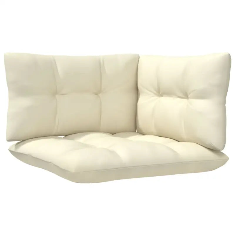 Lounge tuinset van massief grenenhout met voetenbank en rugkussens - Tuinsets