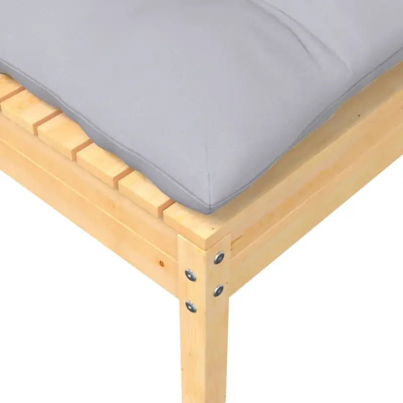 Lounge tuinset van massief grenenhout met voetenbank en tafel - Tuinsets