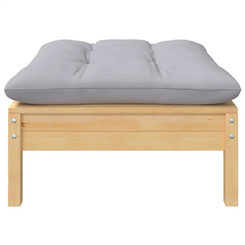 Lounge tuinset van massief grenenhout met voetenbank en tafel - Tuinsets