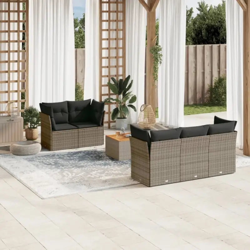 Lounge Tuinset van Poly Rattan en Gepoedercoat Staal voor Buitenplezier - Tuinsets