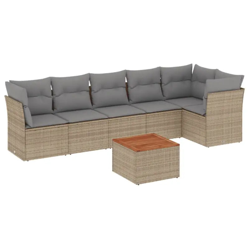 Lounge tuinset van poly rattan en gepoedercoat staal met gunstige afmetingen - Tuinsets