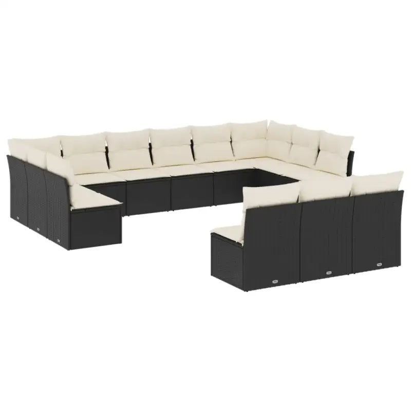 Lounge tuinset van poly rattan met comfortabele zitervaring en gepoedercoat staal - Tuinsets