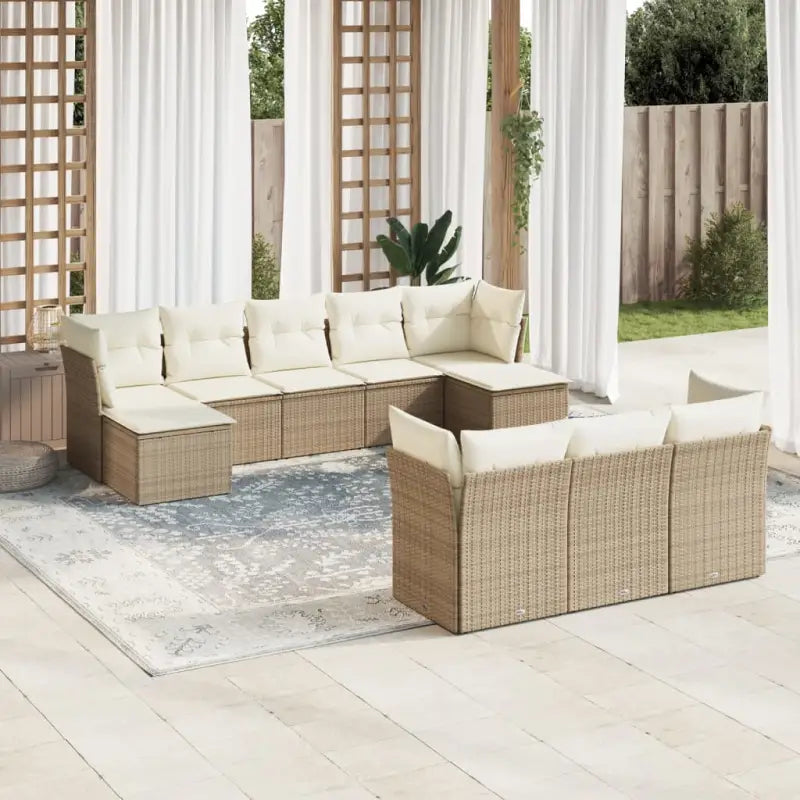 Lounge tuinset van waterdichte tas en beige materiaal van gepoedercoat staal - beige en crèmekleurig / Zonder tafel
