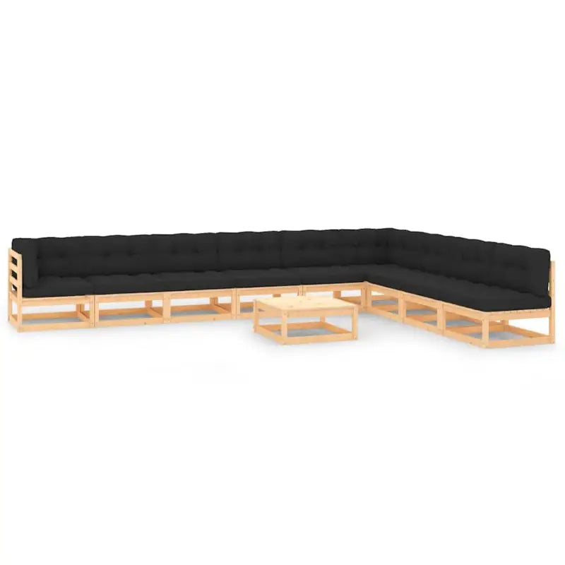 Lounge tuinset voor ontspanning en gezellige bijeenkomsten - Naturel en zwart / Ja - Tuinsets