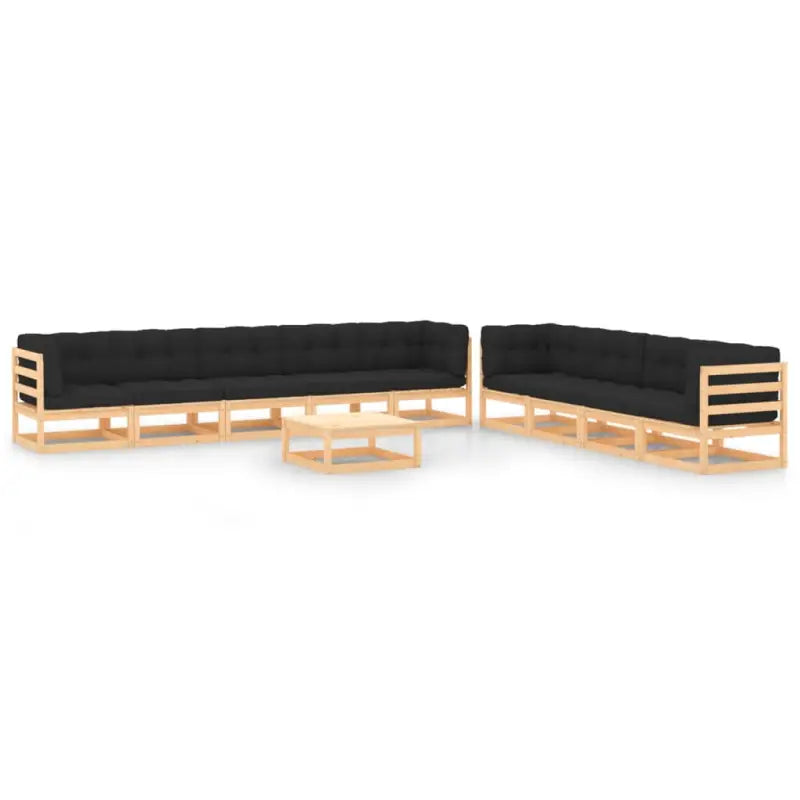 Lounge tuinset voor ontspanning en gezelligheid - Naturel en zwart / Ja - Tuinsets