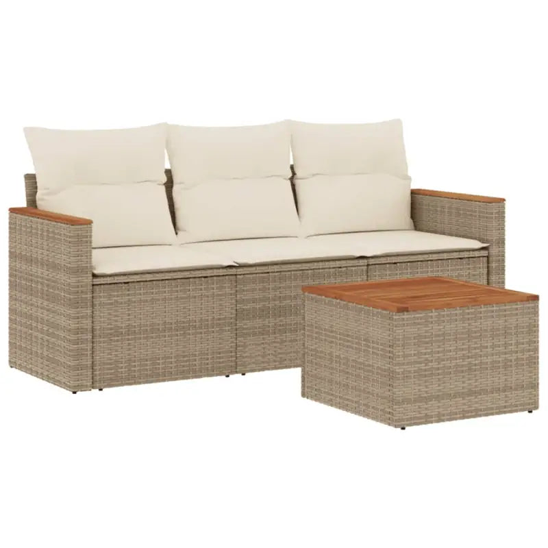 Lounge Tuinsets in Beige Materiaal met Gepoedercoat Staal en Waterdichte Tas - Tuinsets