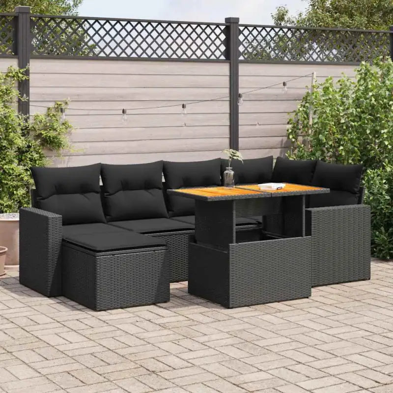 Lounge Tuinsets in Grijs Materiaal met Gepoedercoat Staal Afmetingen - Zwart / met opbergruimte - Tuinsets