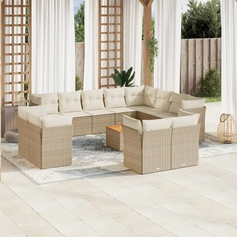 Lounge tuinsets in grijs materiaal met waterdichte tas en gepoedercoat staal - beige en crèmekleurig - Tuinsets