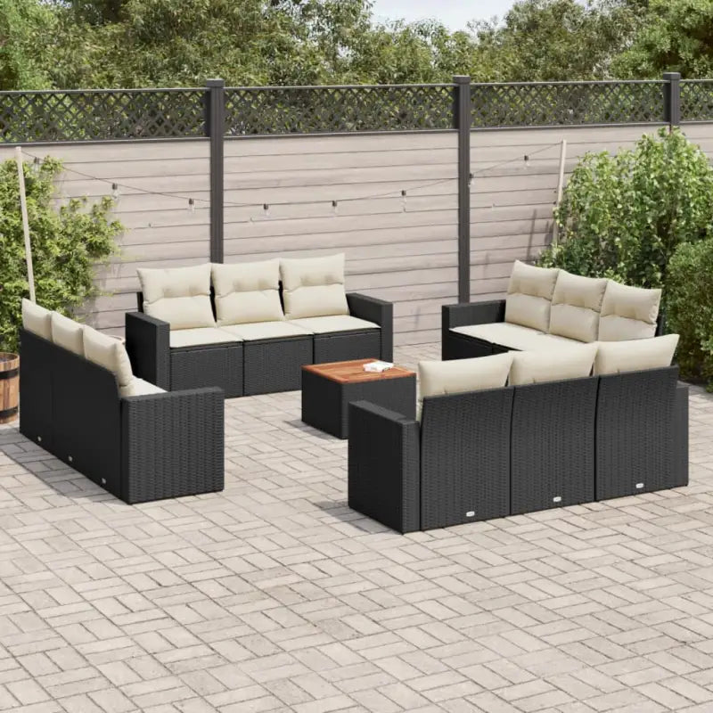 Lounge tuinsets van poly rattan met gepoedercoat staal en afmetingen - Tuinsets