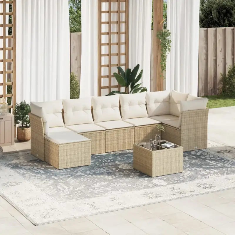 Lounge tuinstoel set met beige materiaal en gepoedercoat staal - Tuinsets