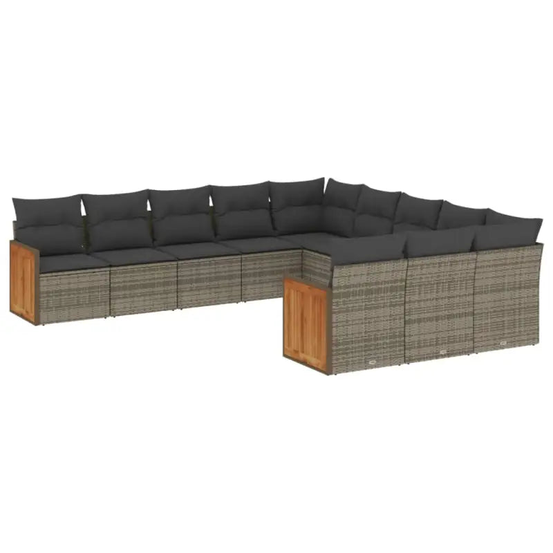Loungebank in grijs materiaal met gepoedercoat staal en comfortabele afmetingen - Tuinsets